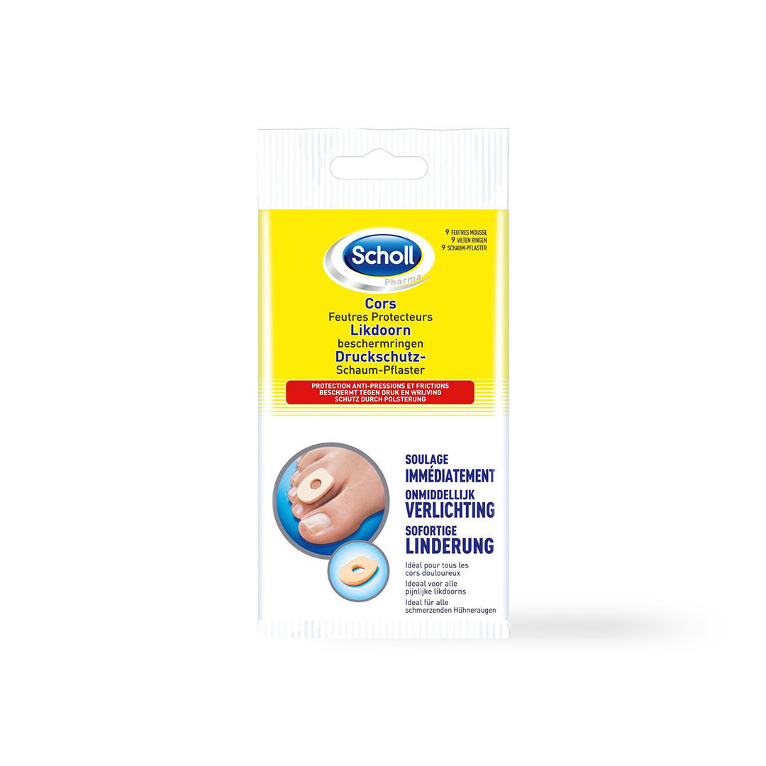 Scholl Pharma Likdoorn Beschermringen Schuim - 9 stuks