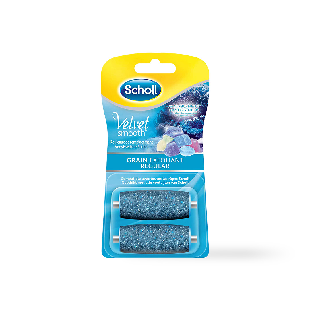 Scholl Velvet Smooth Elektrische Voetvijl vervanginsroller Regular 2st