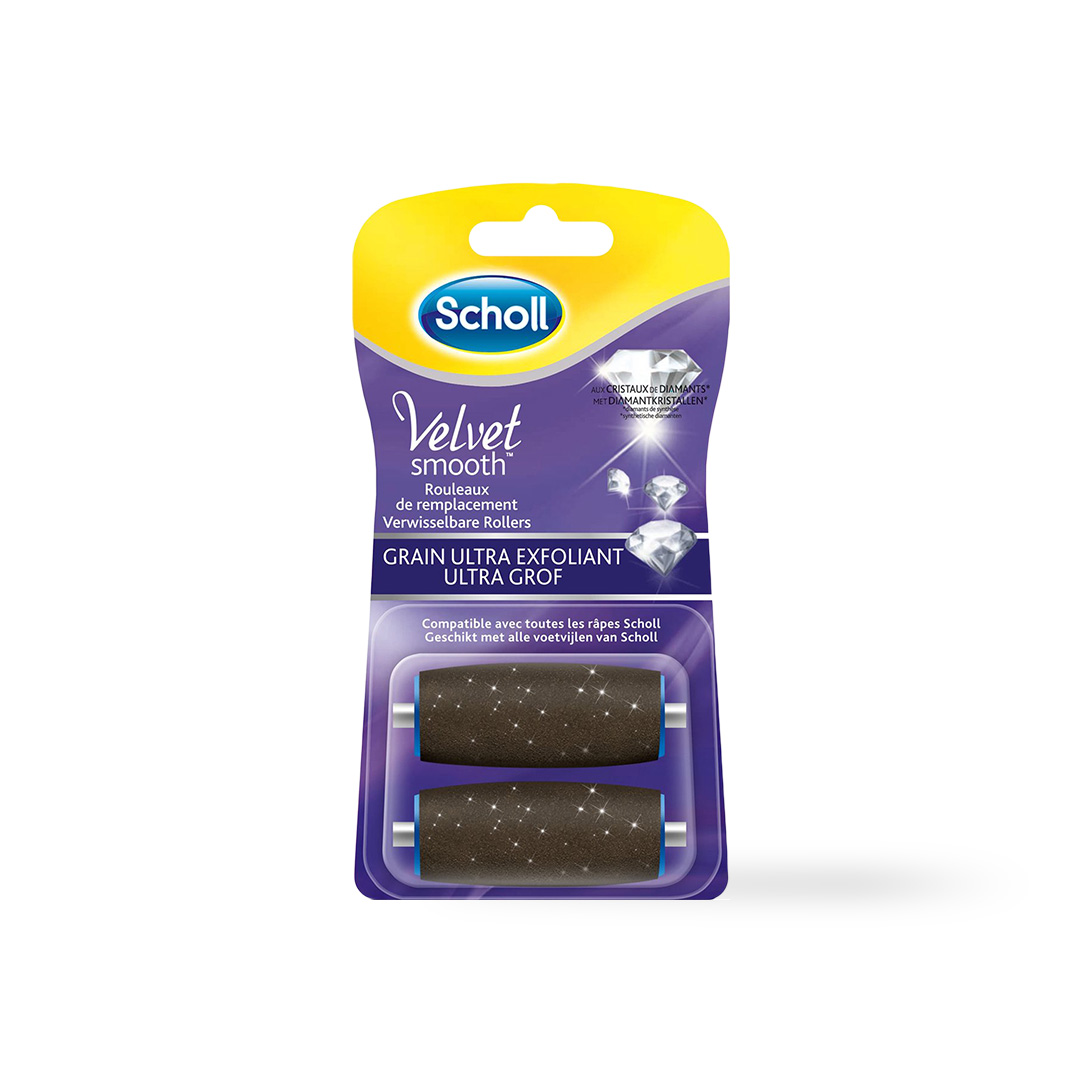 Scholl Velvet Smooth Elektrische Voetvijl vervangingsroller UltraGrof 2st