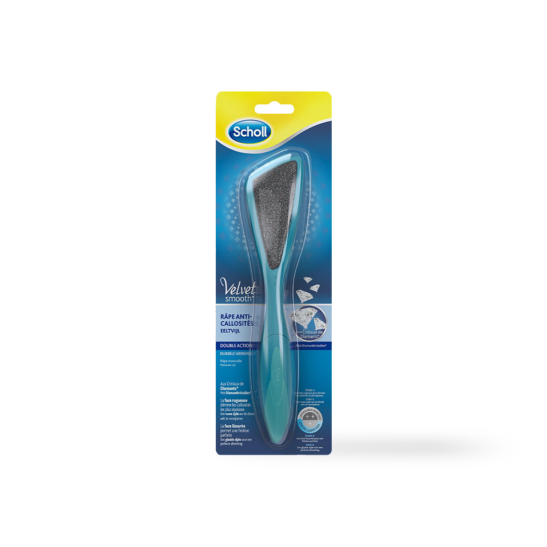 Scholl Velvet Smooth Voetvijl met Diamantkristallen Anti-Eelt
